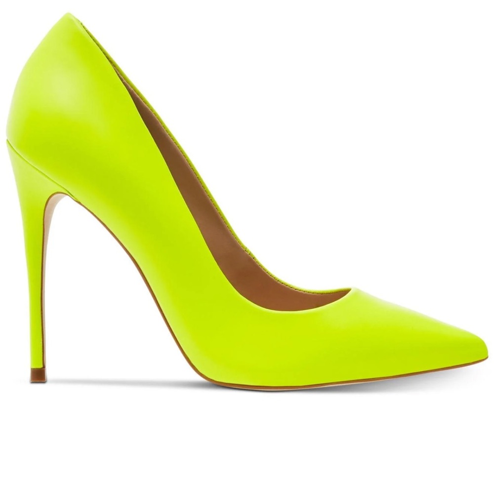 Steve Madden Daisie Neon Yellow Pointed Toe Stiletto Pump - Women's 6.5